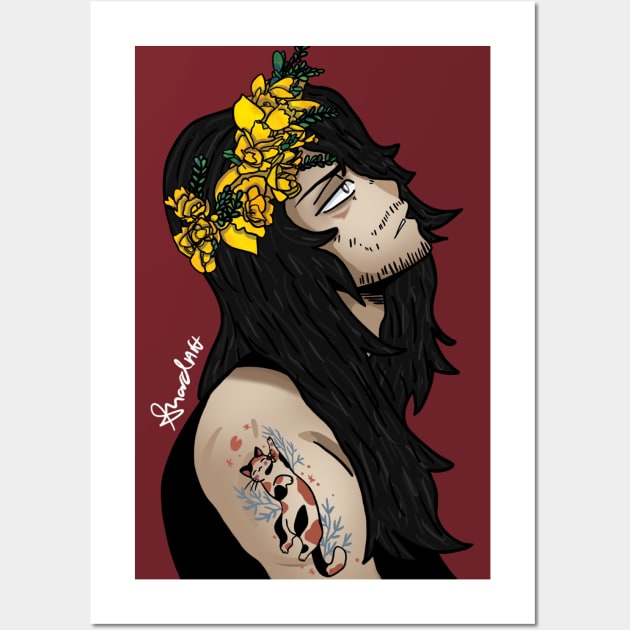 flower crown aizawa Wall Art by Shard Art